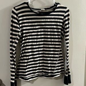 Element Black and White Striped Long Sleeve Tee